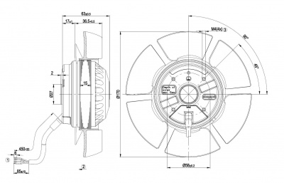 Вентилятор осевой ebmpapst A2E170AF2301