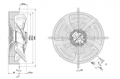 Вентилятор осевой ebmpapst S4E350AN0230 Вентилятор осевой ebmpapst S4E350AN0230