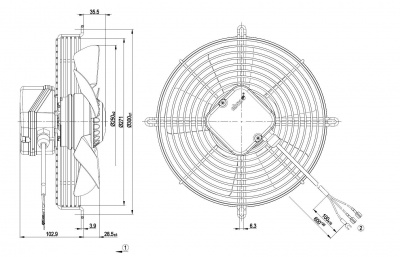 Вентилятор осевой ebmpapst S2E250AF0612