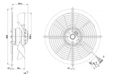 Вентилятор осевой ebmpapst S2D250BA0201