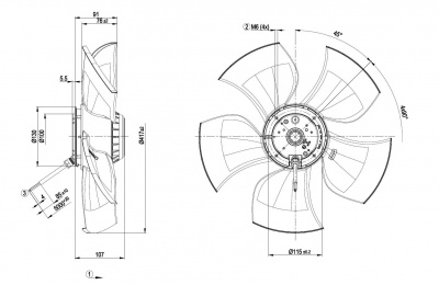 Вентилятор осевой ebmpapst A4E420AU0105