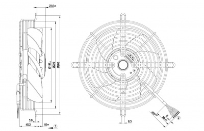 Вентилятор осевой ebmpapst S2D200AH1801