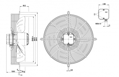 Вентилятор осевой ebmpapst S4D450GA1402