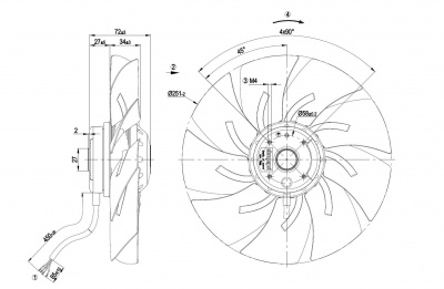 Вентилятор осевой ebmpapst A2E250AM0601